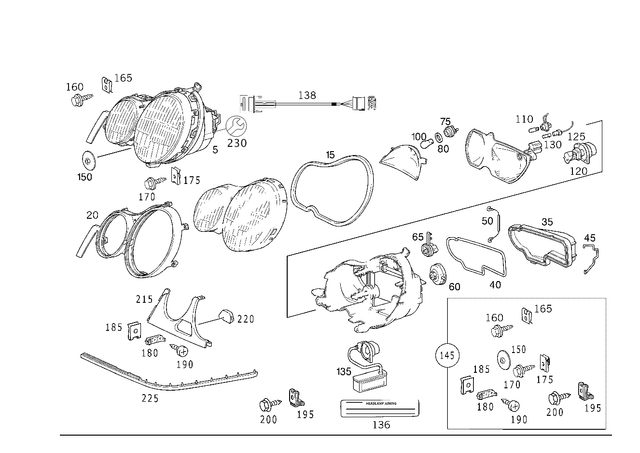 2108202661 - Electrical System: Lighting Unit "XENON for Mercedes-Benz Image image
