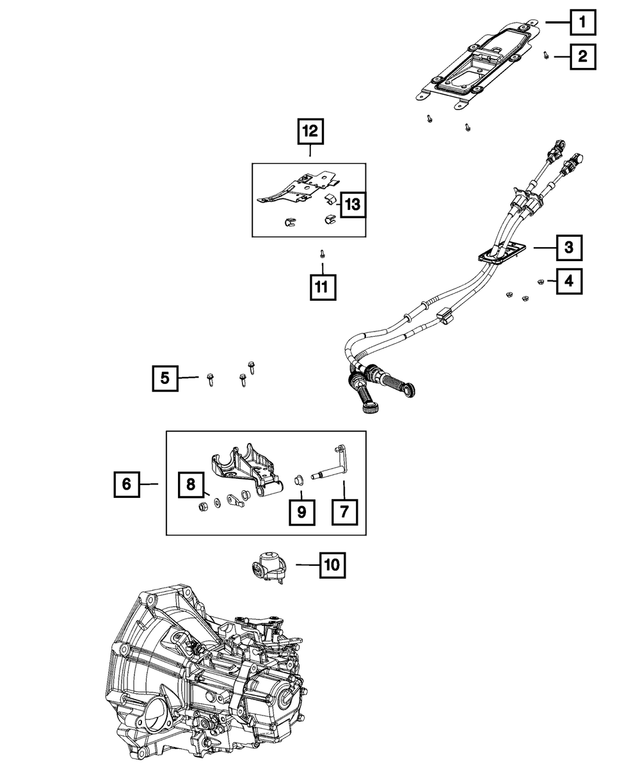 « 68178289AA – C510; 5-Speed; Manual Transaxle : Levier De Sélection De Rapport Axe pour Mopar Image »