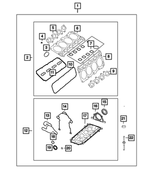 68294133AD - 6.4L Gas; Engine: Long Block Engine Gasket Kit for Mopar Image