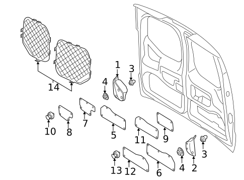 Interior Trim - Back Door for 2022 Ford Transit Connect #0