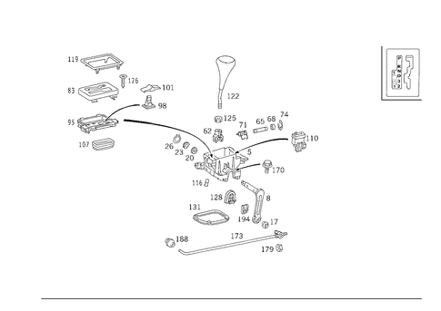 Floor Shift Used with Automatic Fourspeed Transmission for 1988 Mercedes-Benz 300CE #1