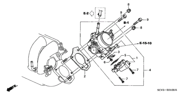 Throttle Body for 2005 Honda Element #0