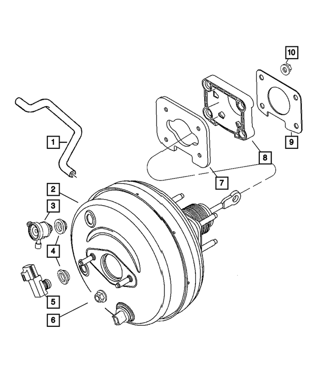 52855812AB - Brakes: Brake Booster Vacuum Hose for Mopar Image image