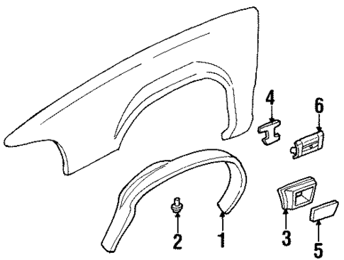 Exterior Trim - Fender for 1997 Buick LeSabre #0