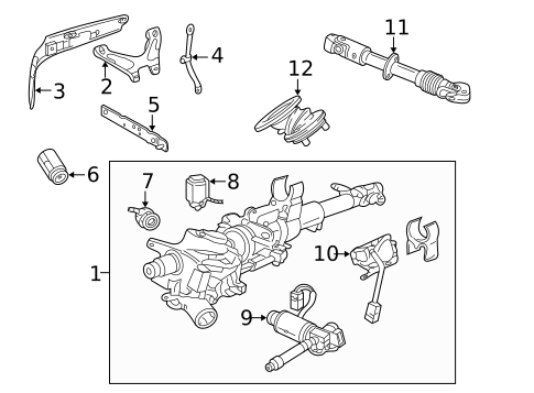 Steering Column Assembly for 1999 Jaguar Vanden Plas #0