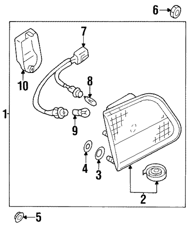 265533J101 - : Lens &amp; Housing Gasket for Nissan Image