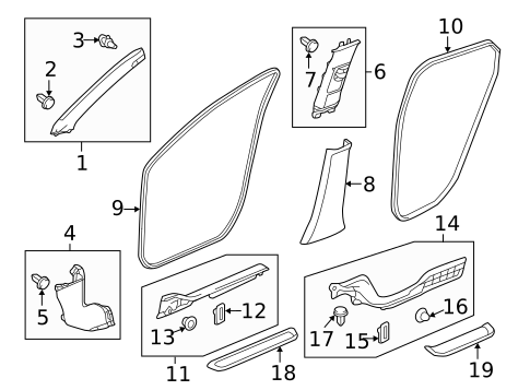 Interior Trim - Pillars for 2016 Acura RDX #0