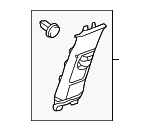 84161TX4A03ZA - Body: Upper Center Pillar Trim for Acura: RDX Image