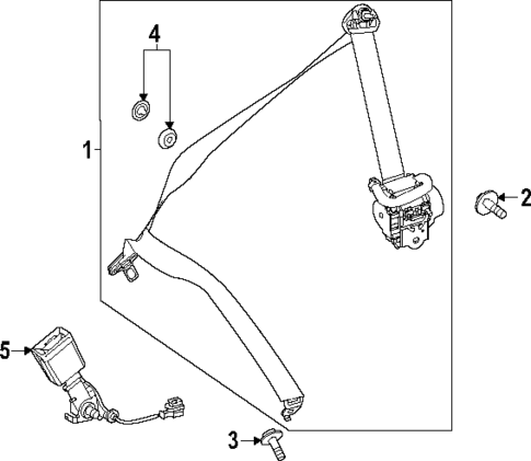 Third Row Seat Belts for 2023 Mercedes-Benz EQB 300 #0