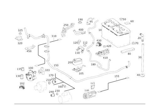 Battery, Starter/Alternator Cable for 2007 Mercedes-Benz R350 #0