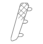 88975667 - : Outer Grille for Pontiac: Vibe Image