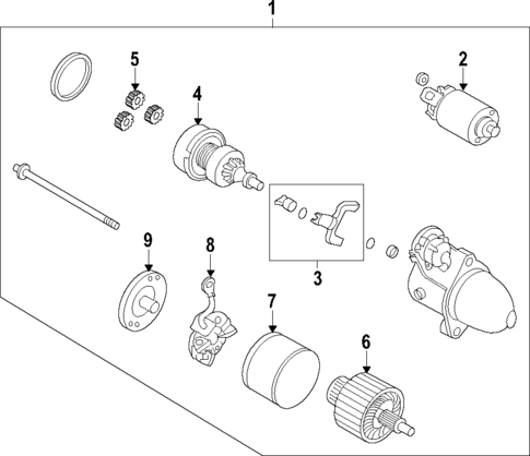 Starter for 2015 Hyundai Azera #0