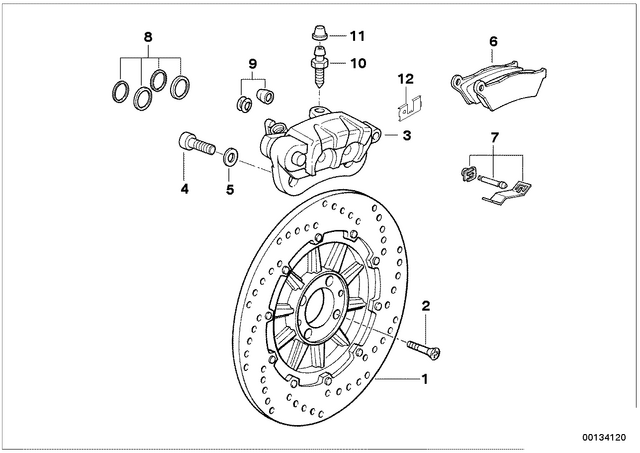 34212331279 - : Rear Brake Disc for BMW-Motorrad Image