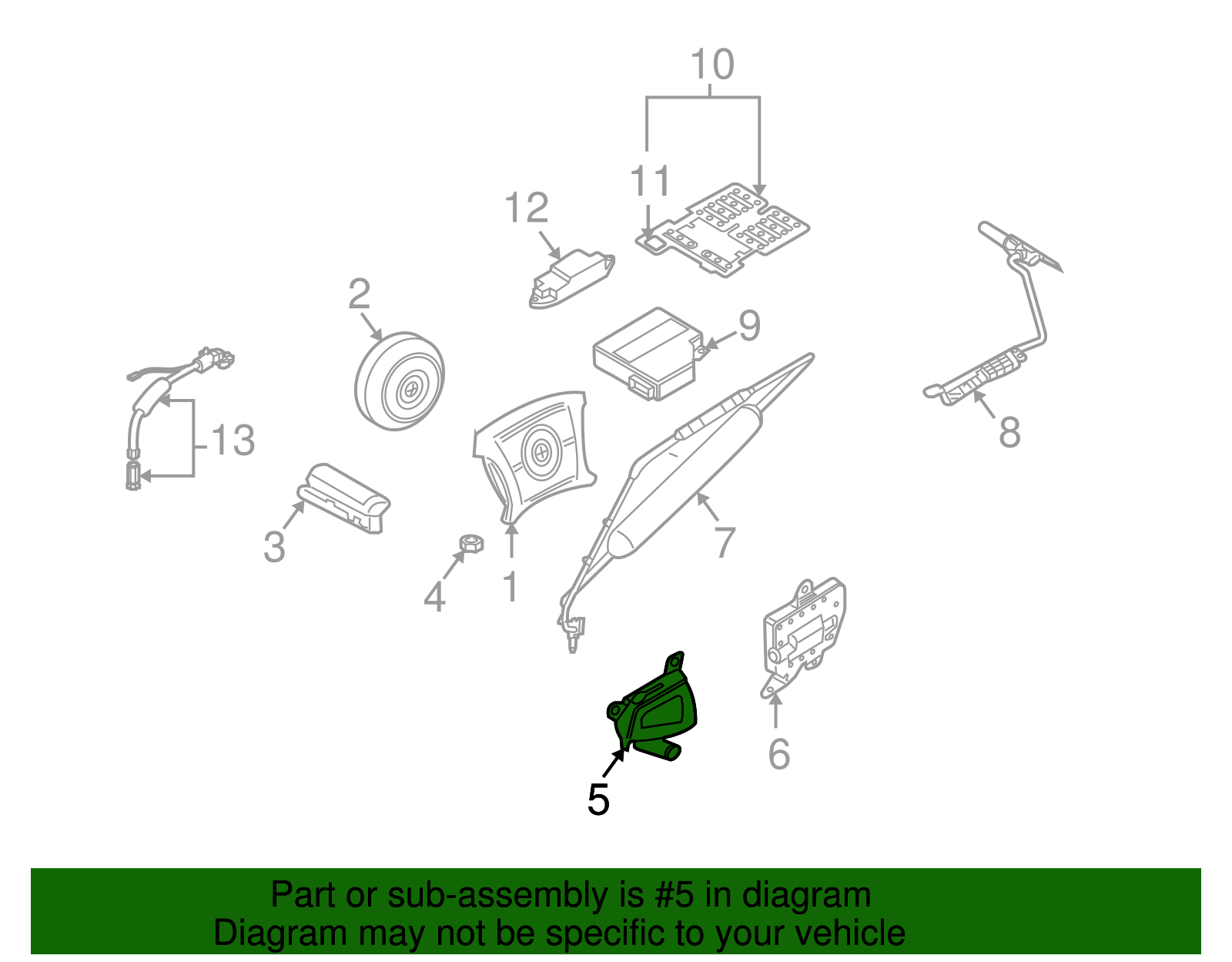 Side Impact Inflator Module - BMW (72127037233)