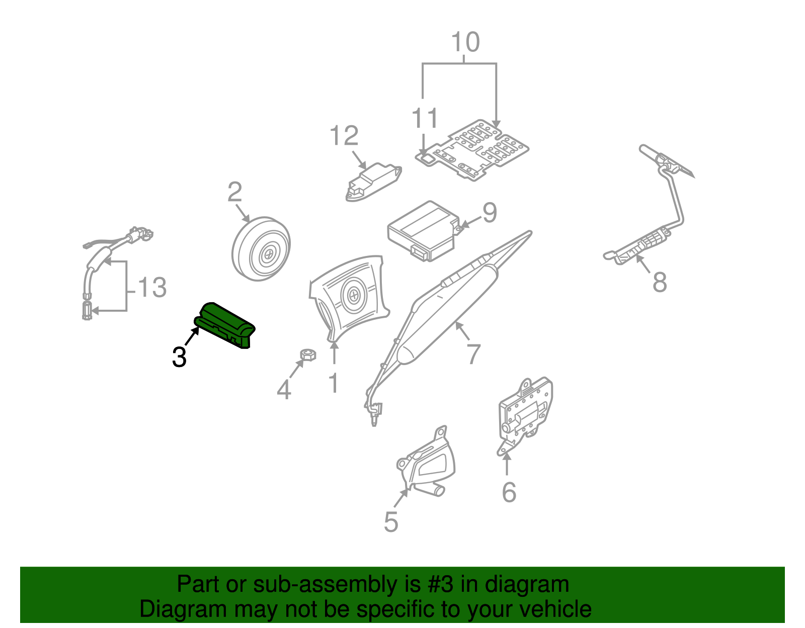 Passenger Inflator Module - BMW (72127131125)