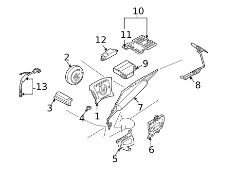Air Bag Components for 2000 BMW X5 #0