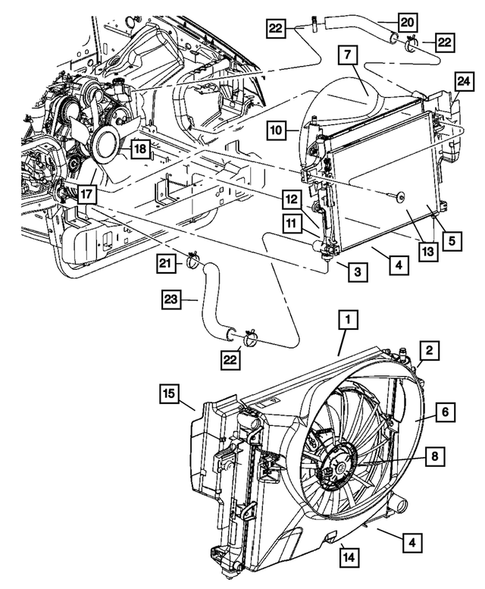 Radiator and Related Parts for 2006 Jeep Commander #0