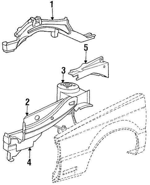 Structural Components & Rails for 1990 Dodge Dynasty #0