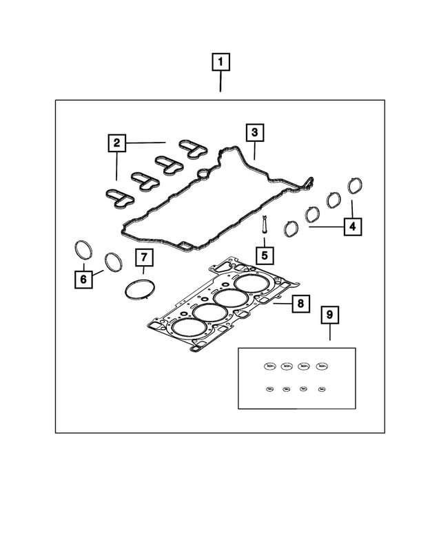 68425880AA - Engine: Engine Gasket Kit for Mopar Image image