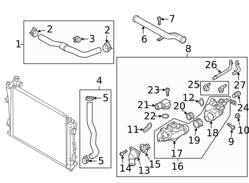 Hoses & Lines for 2012 Hyundai Azera #0