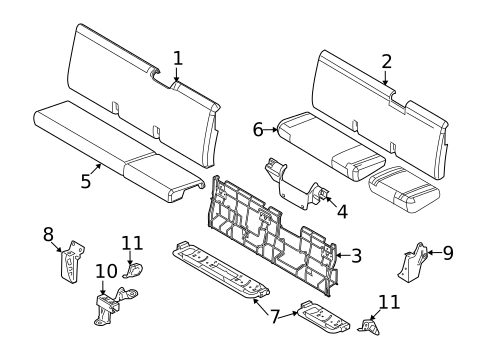 Front Seat Components for 2010 Ford F-250 Super Duty #5