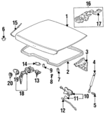 74815SK7000 - : Cylinder &amp; Keys Grommet for Honda Image