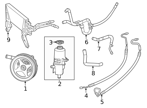 Pump & Hoses for 2016 Ram 3500 #1