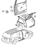 4664280AD - Labels All Vehicle Locations: Air Bag Warning Label for Chrysler: 300, Pacifica, Sebring, Town &amp; Country | Dodge: Caravan, Charger, Dakota, Durango, Grand Caravan, Magnum, Ram 1500, Ram 2500, Ram 3500, Stratus | Jeep: Commander, Grand Cherokee Image
