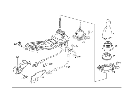 Floor Shift, Mechanical Six-Gear Transmission for 2002 Mercedes-Benz C230 #0