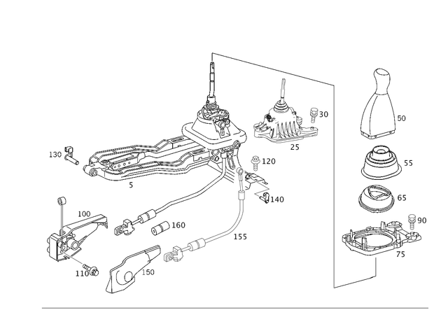 2032604309 - : Shift Mechanism for Mercedes-Benz: C230 Image