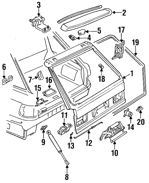 Gate & Hardware for 1994 Audi 100 Quattro #0