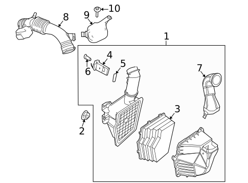 Air Intake for 2011 Mercury Milan #0