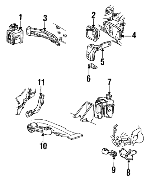 Engine Mounting for 1988 Chevrolet Cavalier #0