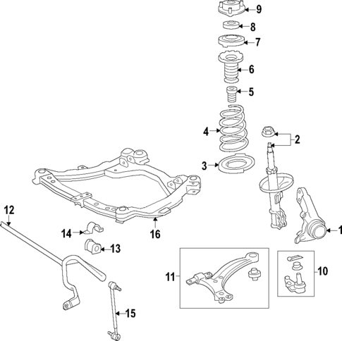 Front Suspension for 2020 Toyota Camry #0