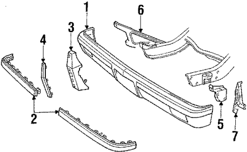 Bumper & Components - Front for 1990 Chevrolet Suburban V1500 #0