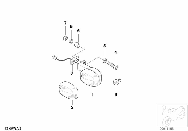 63232346501 - : Turn Indicator Glass for BMW-Motorrad Image