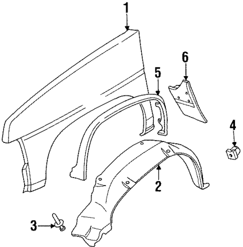 Fender & Components for 1994 Nissan D21 #0