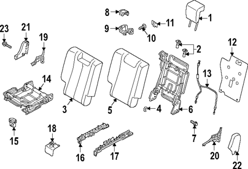 Rear Seat Components for 2025 Mitsubishi Eclipse Cross #1