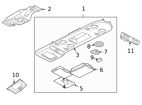 Overhead Console for 2013 Nissan Armada #0