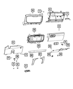 4685164 - Interior Trim: Glove Box Lamp Hole Cover for Mopar Image