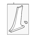 84121TA0A01ZD - : 2010-2012 Honda - Garnish Assembly R Center Pillar (Lower) *YR412L* (Bright Ivory) for Honda: Accord Crosstour, Crosstour Image