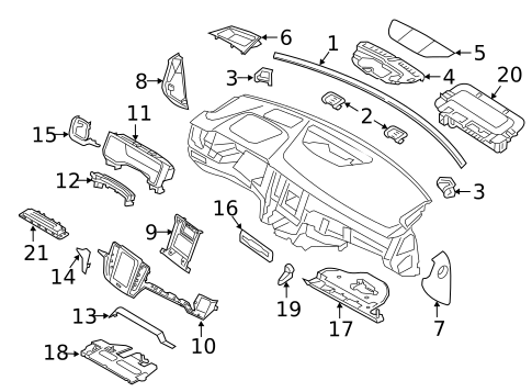 Instrument Panel Components for 2023 Volvo V60 #1