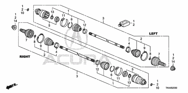 Rear Driveshaft for 2011 Acura TL #0