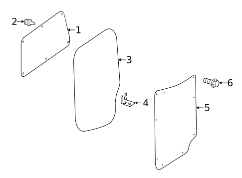 Interior Trim - Rear Door for 2018 Mercedes-Benz Sprinter 2500 #0