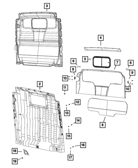 Aperture Panel, Pillar Supports and Cab Back  for 2023 Ram ProMaster 2500 #13