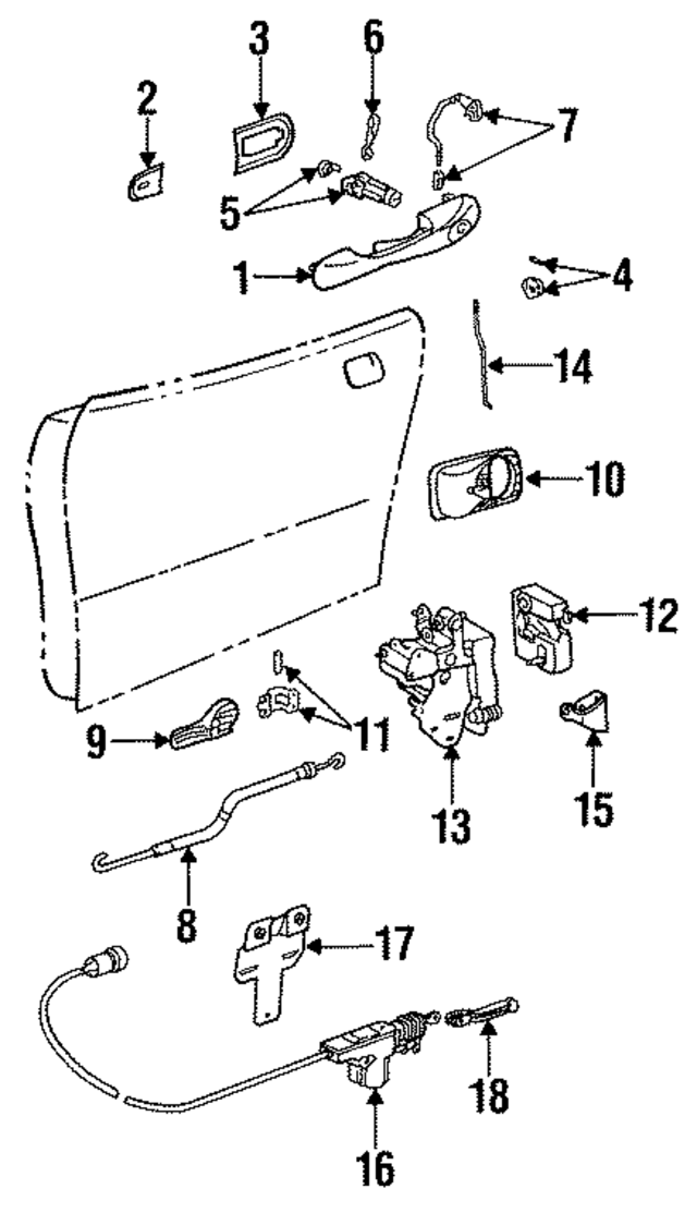 94453762200 - Body: Handle, Outside Gasket for Porsche Image