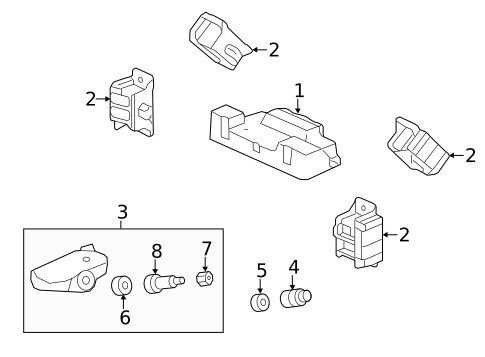 Tire Pressure Monitor Components for 2009 Acura RL #0