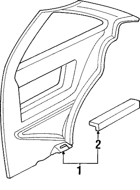 Interior Trim - Quarter Panels for 1995 Oldsmobile Achieva #0