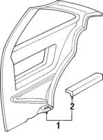 22586590 - Body: Quarter Trim Panel for Oldsmobile: Achieva Image