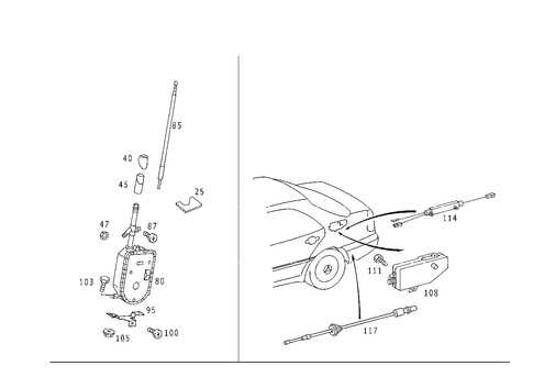 Antenna for 1996 Mercedes-Benz C280 #2